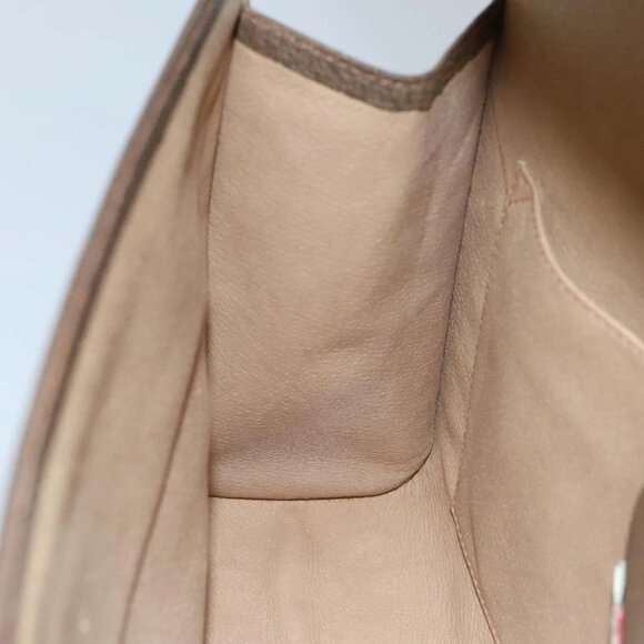 GUCCI GG Supreme Web Sherry Line Clutch Bag PVC Beige Red - Picture 13 of 16